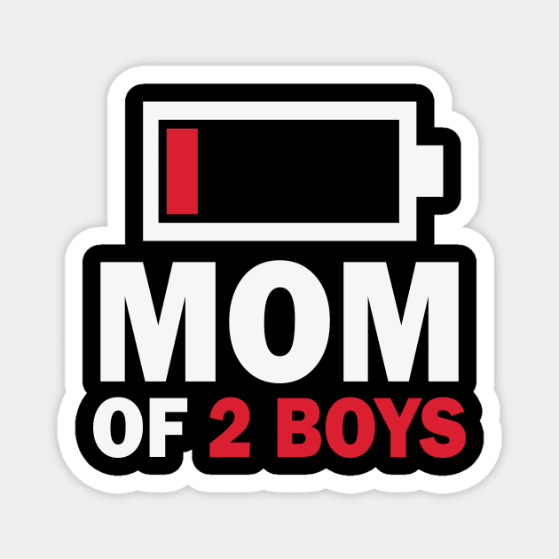 mom of 2 boys Magnet by Gigart