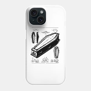 vintage coffin design Phone Case