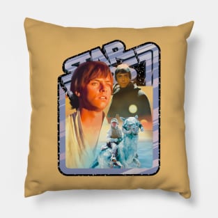 Hero (black starfield, original border) Pillow