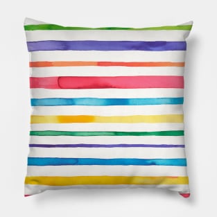 Pocket - Watercolor Stripes Multi Pillow