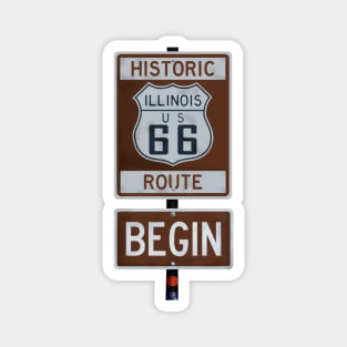 Route 66 Begin Magnet