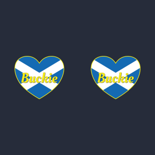 Buckie Scotland UK Scotland Flag Heart T-Shirt