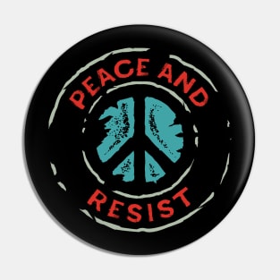 Peace and Resist - 2018 Midterm Elections Pin