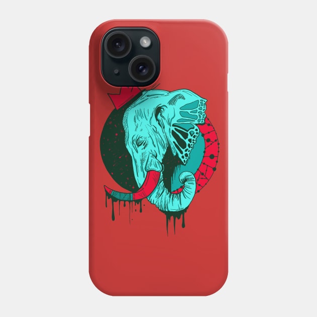 Turqred Royal Elephant Phone Case by kenallouis