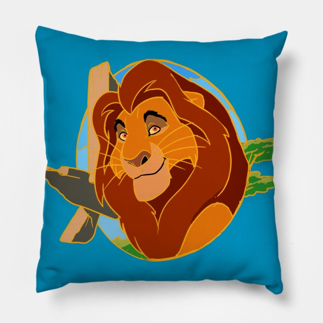 Mufasa Pillow by SophieScruggs