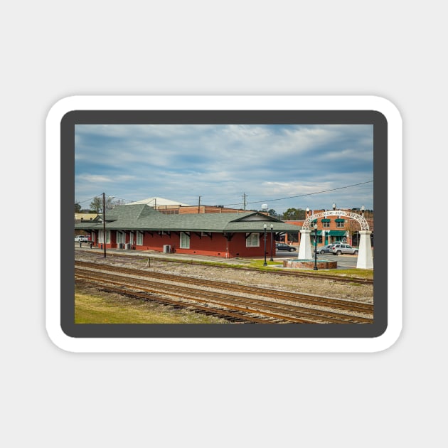 Historic Train Depot Magnet by Gestalt Imagery