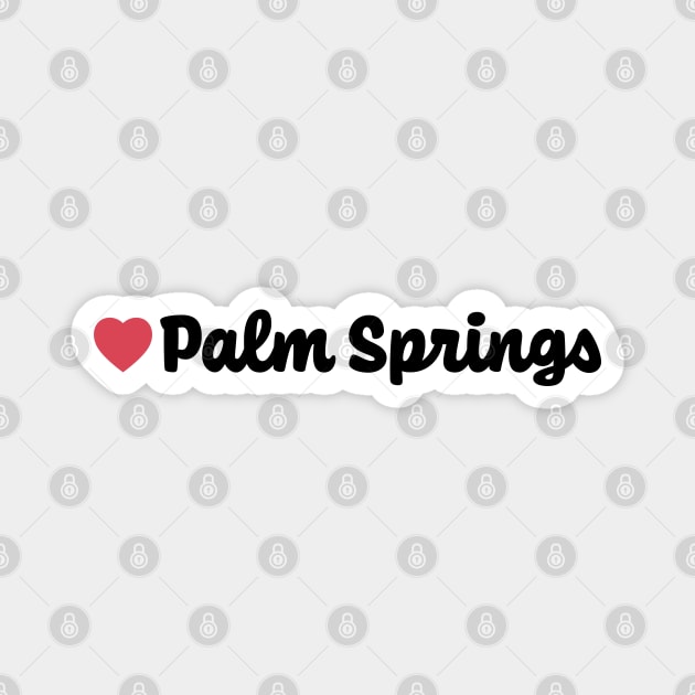 Palm Springs Heart Script Magnet by modeoftravel