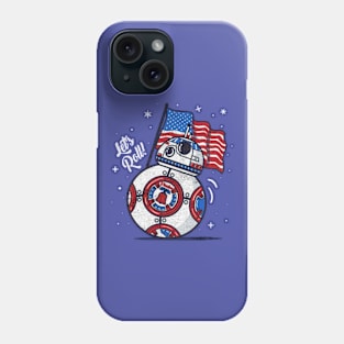 lets Roll BB Blue robot Phone Case