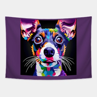 Rat Terrier Photo Art Print 90s Tapestry