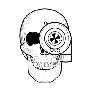 Skull Turbo Line Art T-Shirt