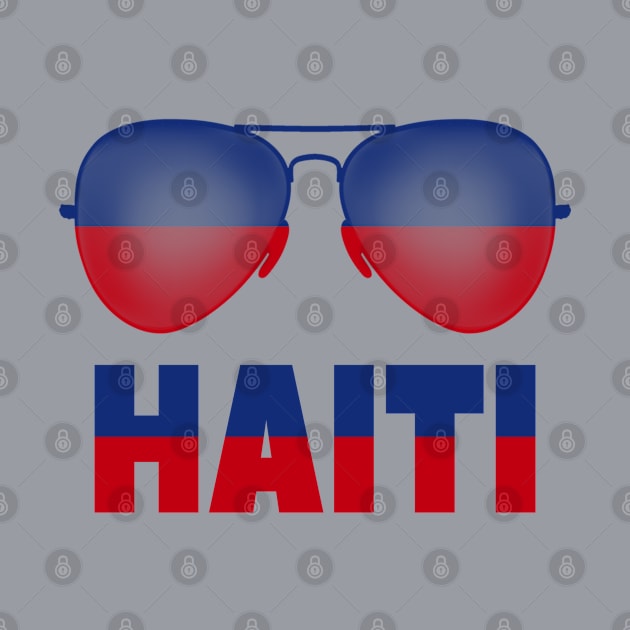 Haiti Flag Inspired Sunglasses by musicanytime