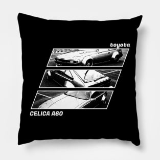 TOYOTA CELICA 2800GT A60 Black 'N White Archive 2 (Black Version) Pillow