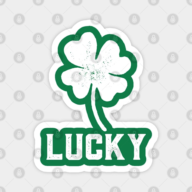 Lucky 4-Leaf Clover for This St. Patrick's Day Magnet by Contentarama