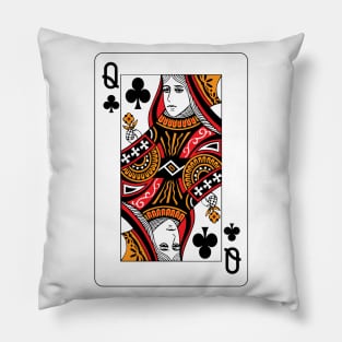 Queen of Clubs Pillow