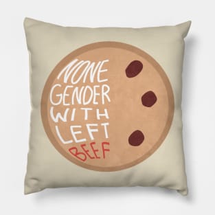 None gender with left beef Pillow