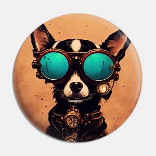 Vintage chihuahua portrait Pin