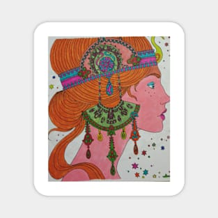 Woman portrait T-shirt Magnet