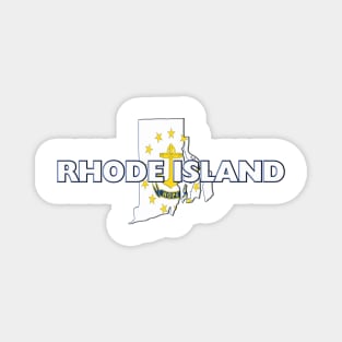 Rhode Island Colored State Magnet