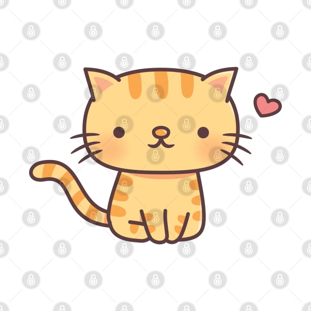 Cute Ginger Tabby Cat Doodle by rustydoodle