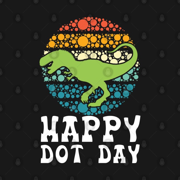 Happy International Dot Day Colorful Polka Dot Dinosaur Boys by The Design Catalyst