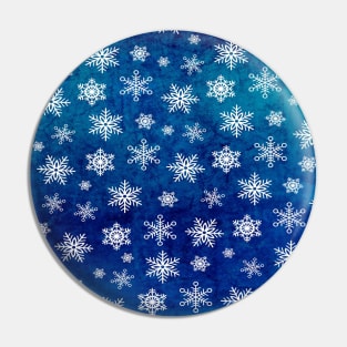 Christmas Glitter snowflakes In Blue Pin