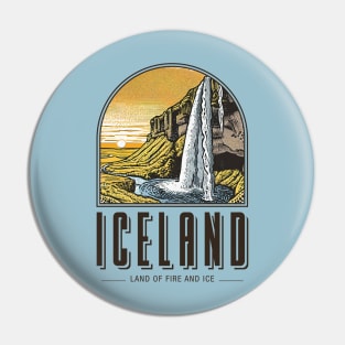 Iceland Land of Fire and Ice Pin