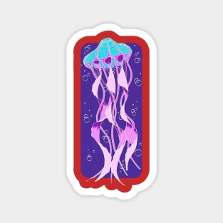 Jellyfish Art Ilustration Magnet