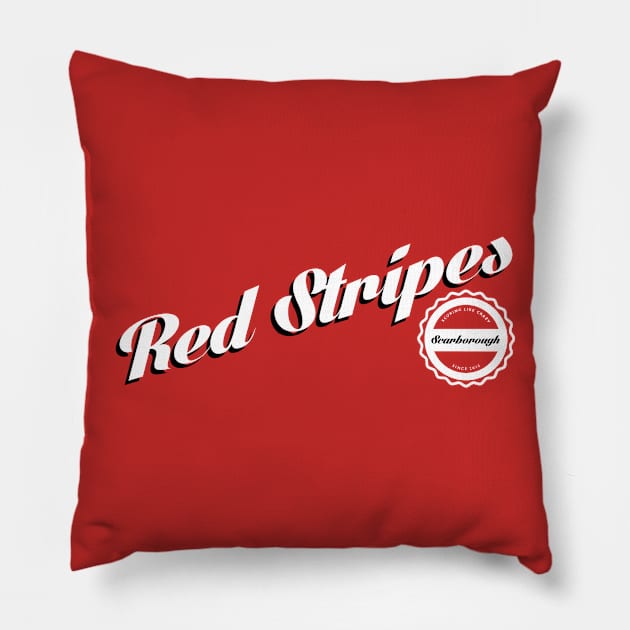 Red Stripes Pillow by Buster Jeeavons