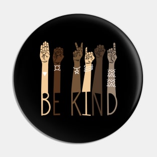 Be Kind Sign Language Hand Talking Teachers Interpreter Asl Shirt Pin