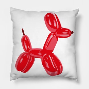 Red Balloon dog Pillow