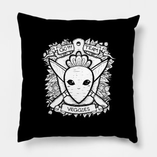 Radish/Carrot and Knife Coat of Arms Pillow