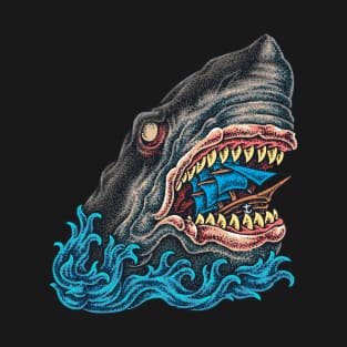 Shark Old School Tattoo T-Shirt