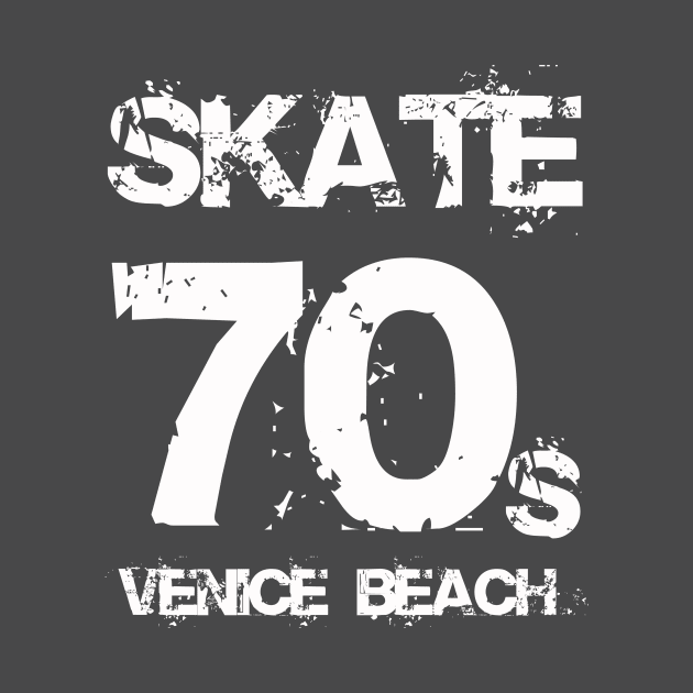 Skate Venice Beach (white letters) by Stupid Coffee Designs
