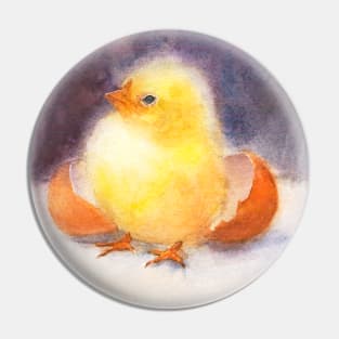 Chicken Watercolor Painting Pin