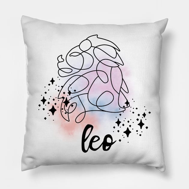 Leo Zodiac Sign Pillow by swagmaven