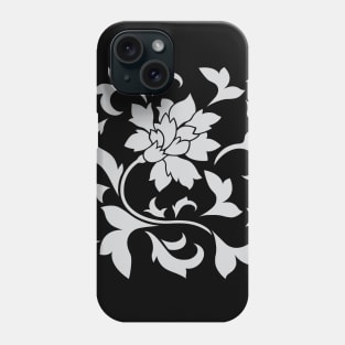 Oriental Flower – Silver Phone Case