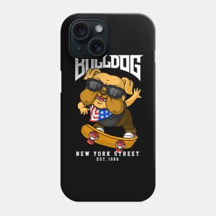 bulldog skateboard Phone Case