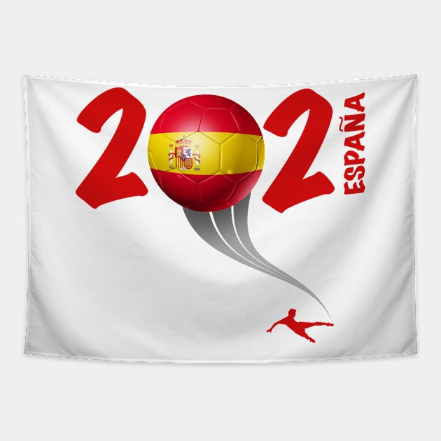 Spain Euro Soccer 2021 Tapestry by DesignOfNations