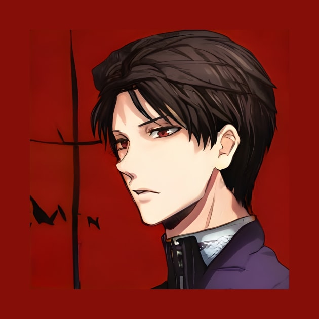 Dark Brown Hair Emo Anime Boy by animegirlnft