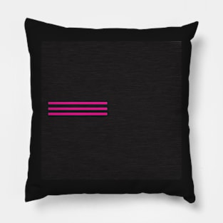 Pink Line on gray fiber Pillow