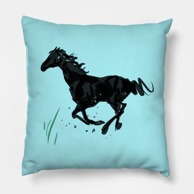 Horse Pillow by Tapan