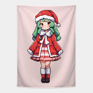 Cute Anime Chirstmas Girl Tapestry