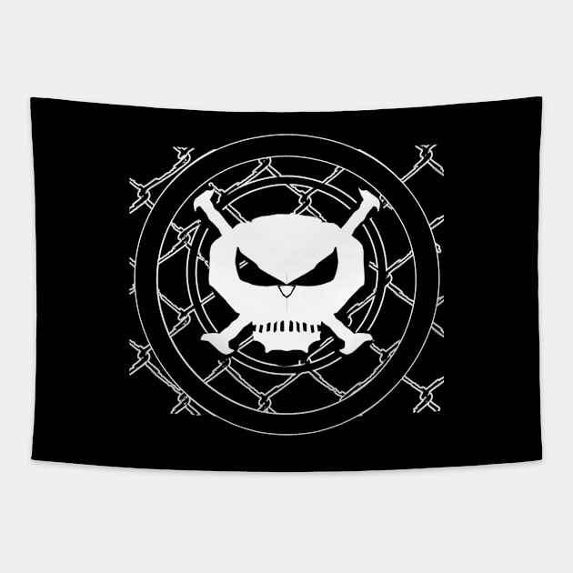 Danger Skull Tapestry by Creativity Plume 