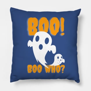 Friendly ghost Here for the boo who halloween costume party design Pillow