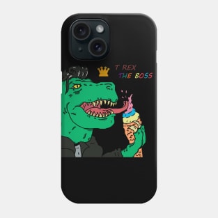 T rex eating ice cream Phone Case