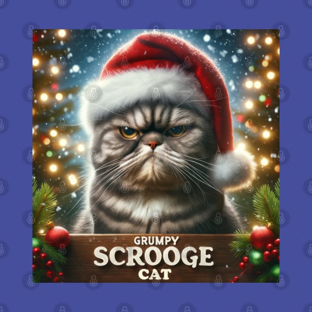 Grumpy  Scrooge Cat by TooplesArt