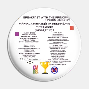 Breakfast With The Principal Donors 2023-2024 Pin