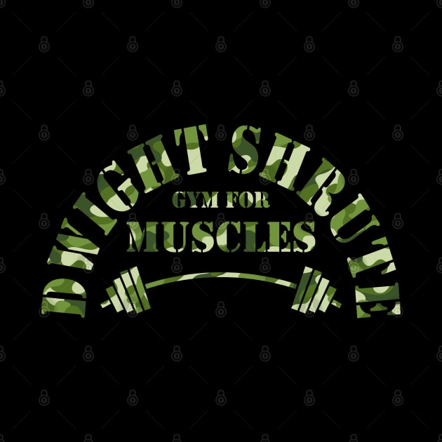 The Office Dwight Schrute Gym For Muscles Camo by felixbunny