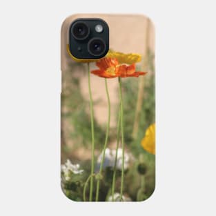 Rust Orange and Butter Yellow Poppies Phone Case