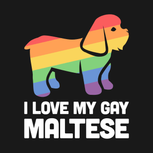 Maltese - Funny Gay Dog LGBT Pride T-Shirt